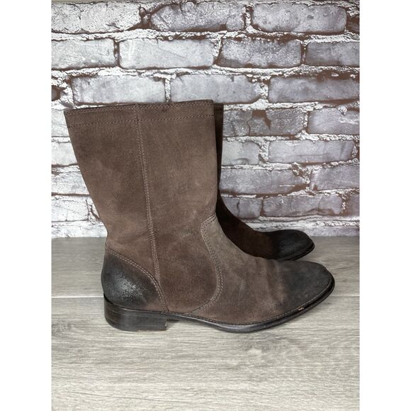 Cole Haan Air Brown Suede Leather Zip Ankle Dress Boots Men’s Sz 7.5M US/41EU - Picture 1 of 16